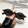 New Stylish Oval Frame Reading Sunglasses Outdoor UV Protection Eyewear Fashion Design Farsighted Sun Glasses for Men Women+4.0