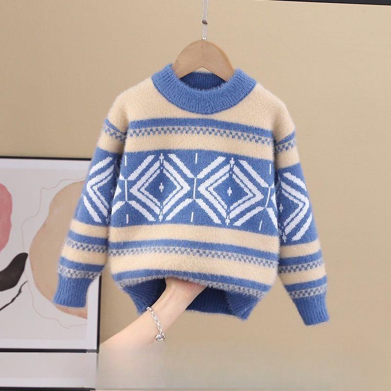 Boys' Fashionable Sweater - Winter Children's Knitted Sweater