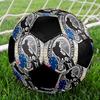 SIZE 5 Collingwood Magpies Soccer Ball Colorful All Ages Machine Stitched PVC Competition Ready Durable High-Bounce