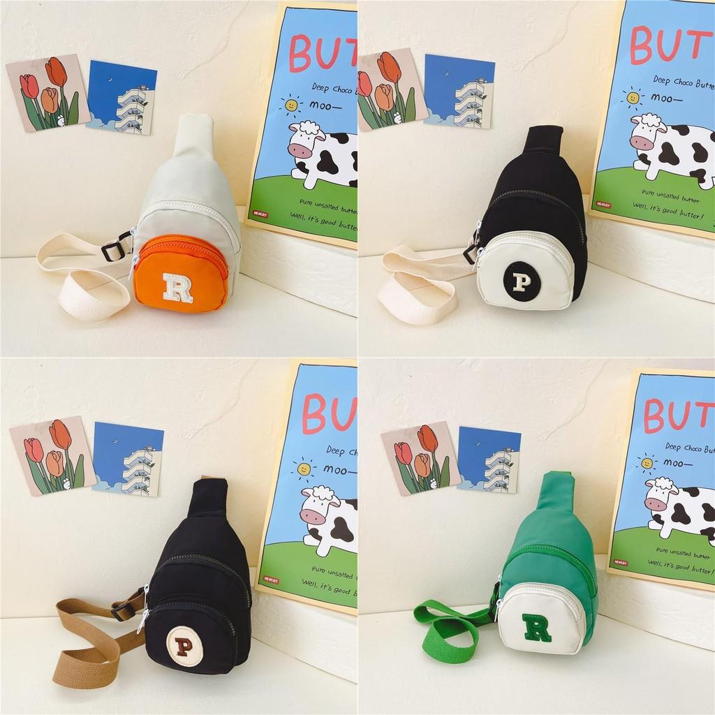 Trendy Nylon Children's Sling Bag With Colorful Letter Prints For Boys And Girls