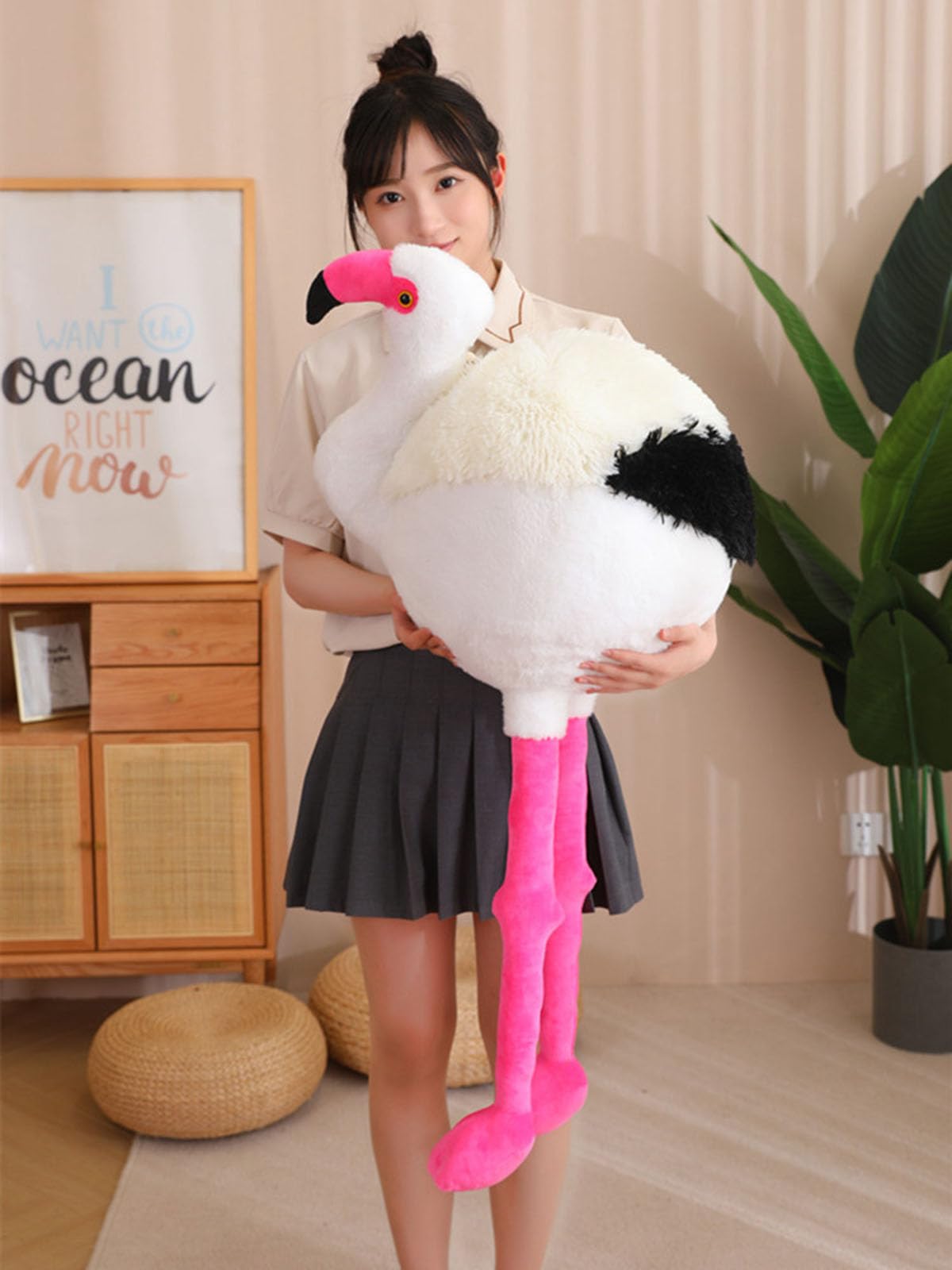 

Плюшевая подушка-обнимашка «Фламинго», Домашний декор, Мягкая игрушка «Фламинго», Плюшевая игрушка, Плюшевая подушка «Фламинго», Подарок на День святого Валентина, Рождество, День рождения (45см, Белый)