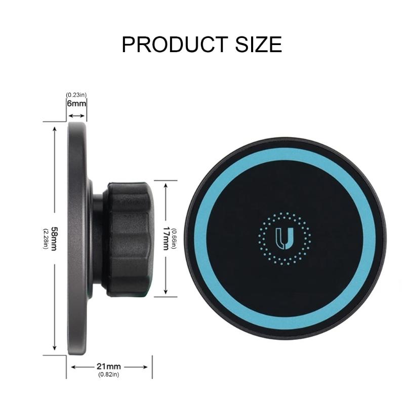 360 Adjustable Magnetic Car Phone Holder Not Shock Phone Mounts Suitable for 4 To 7 Inch Devices Dashboards Vent Mounts