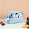 PVC Transparent Waterproof Travel Makeup and Toiletry Bag - Portable, Large Capacity Storage