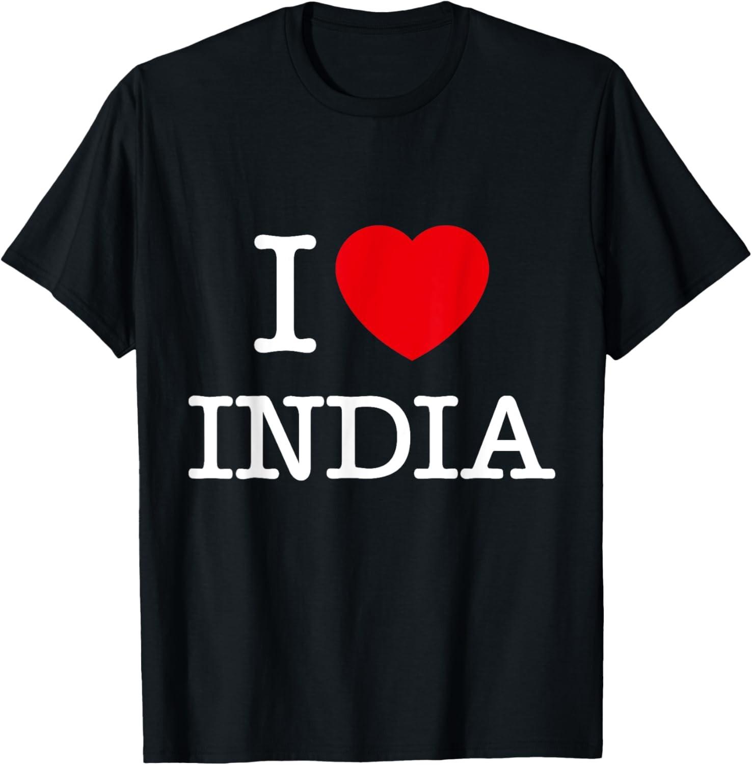 I Love India Cool India Novelty Graphic Tees & Cool Designs T-Shirt XXL