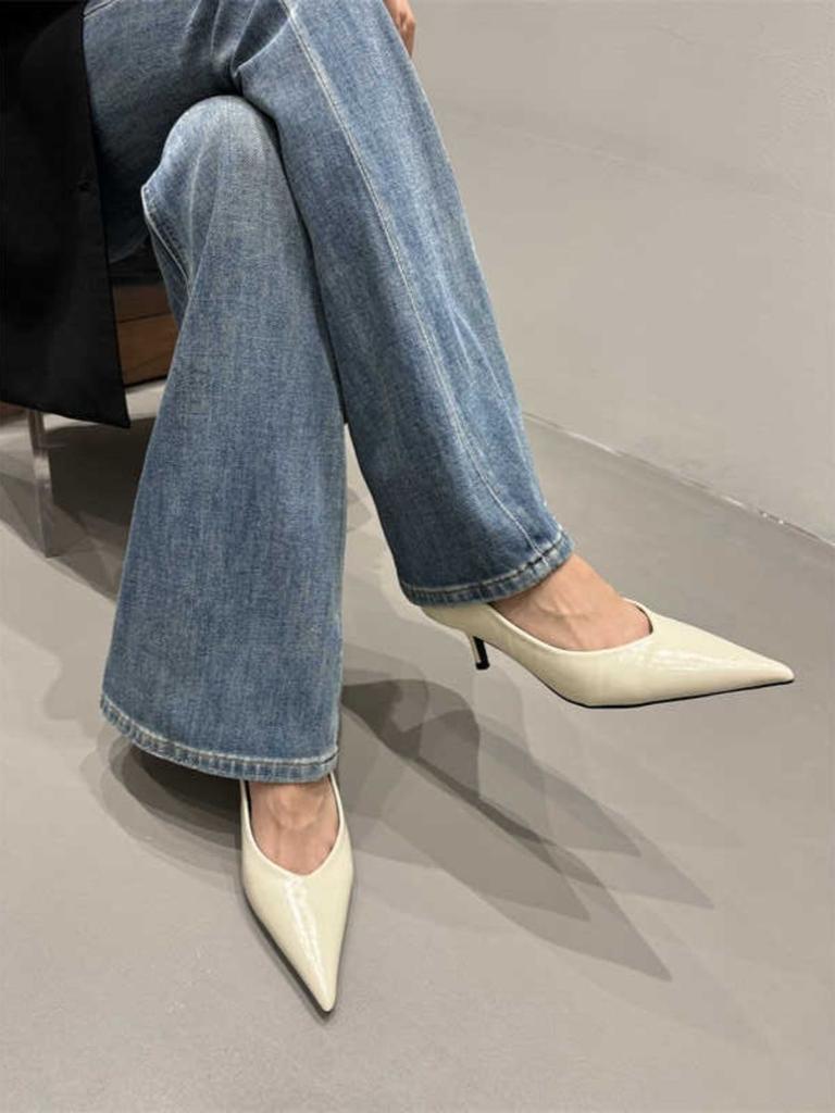 Royal sister sexy high heels women's new daily dating pointed thin heels single shoes temperament work shoes