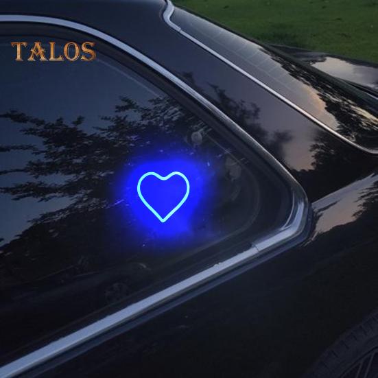 Lumină neon LED în formă de inimă Moduri bliț stroboscopic Instalare simplă super luminoasă Semn de afișare LED Accesorii pentru iluminat auto