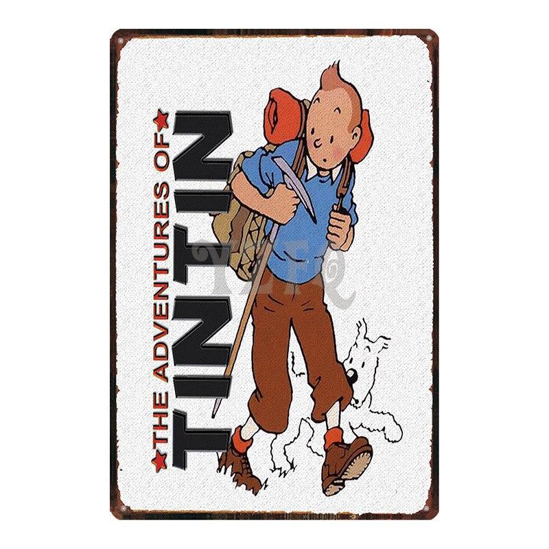 Vintage Cartoon Movie Tin Sign Metal Wall Art for Kids Room  Bar Decor  xCM Iron Painting DU