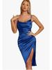 Abito Slimming Sottile Satinato Chic Europeo e Americano 2025 con Spallina Sexy