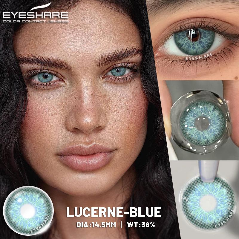 Natural Color Contacts Lenses for Eyes 1 Pair Colorful Beautiful Pupil Blue Colored Lenses Brown Eyes Contact