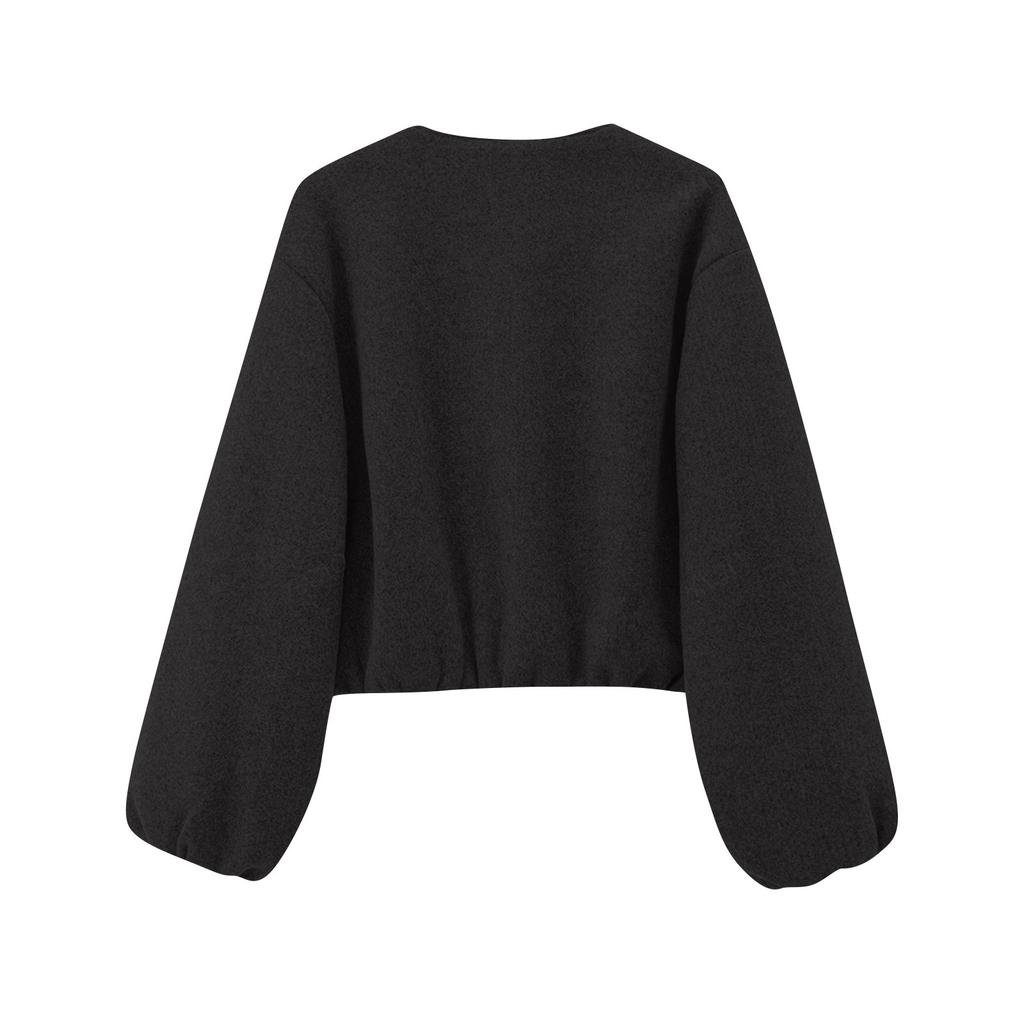 Women's Casual Fashion Loose Solid Color Long-sleeved Jacket Tops