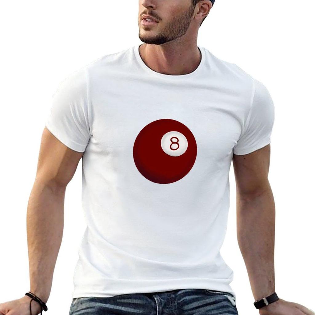 Red 8 Ball Tshirt Casual Daily Wear Short Sleeve Top
