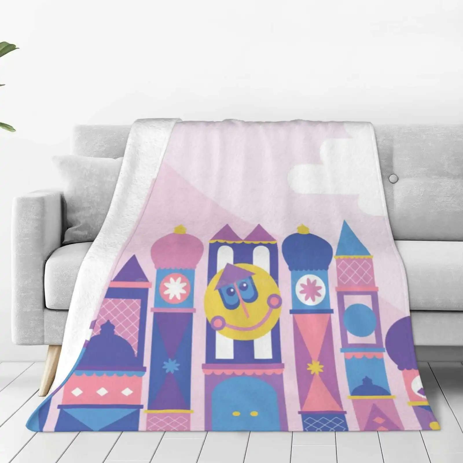 It s A Small World After All Blanket Soft Warm Travel Portable Blanket Its A Small World Pink Cute Smallworld Dreams Happy 100cmx150cm