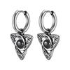 Moonstone Hoop Earrings for Men Boys Stainless Steel Ear Drop,New Fashion Punk HipHop Cool Jewelry Gifts for New Year