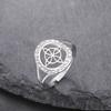 Likgreat Adjustable Witch Knot Ring With Clear Zircon For Women Stainless Steel Rings Gothic Boho Punk Jewelry Amulet Gifts