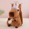 Cute Capybara Backpack Plush Toy Doll Stuffed Animal Gift for Girls' Birthday