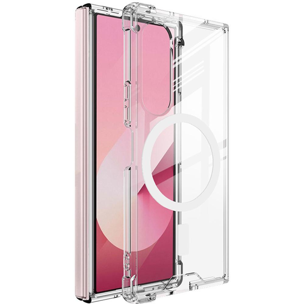 

IMAK For Samsung Galaxy Z Fold6 5G Clear Case Compatible with MagSafe Shockproof PC+TPU Phone Cover A