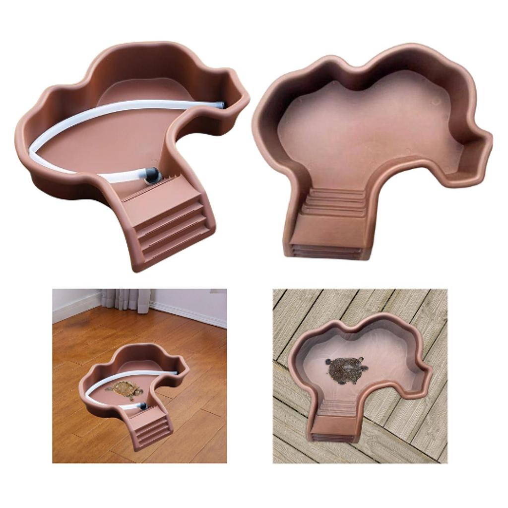 Hermit Crabs Reptile Bowl Easy Clean Feeding Platform for Amphibians Lizard Turtle Tank Decor