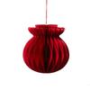 Paper Christmas Tree Ornament Red Honeycomb Paper Honeycomb Lantern Christmas Balls  Patio Decor