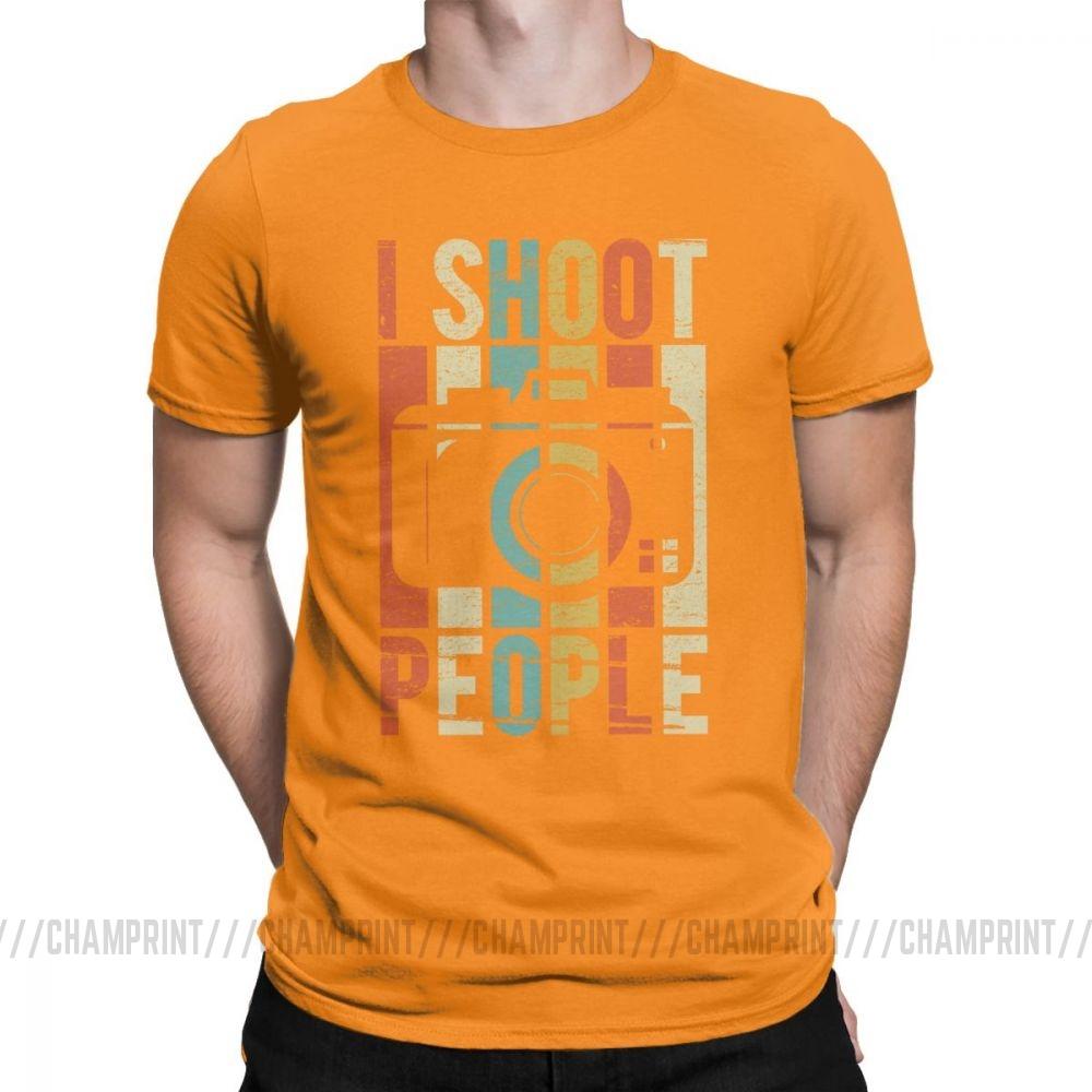 Men S Vintage Shoot People Photographer T Shirt Novelty 100 Cotton Tee Shirt Short Sleeve T