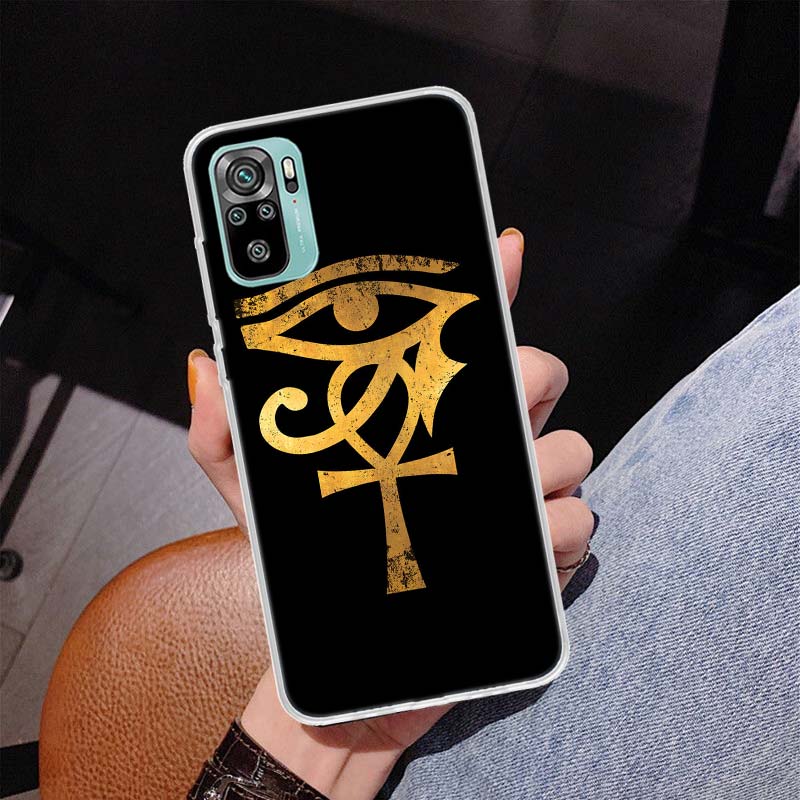 Egypt Nefertiti Anubis Ankh Cover Phone Case For Xiaomi Redmi Note 10 Pro Max 10S 9 9S 9T 8 8T 11T 11S 11 5G 11E 7 6 5 4X Coque