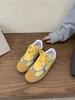Fashion Silver Women's Casual Sneakers Designer Training Shoes Patchwork Lace-up Sneakers Leather Flat Women's Shoes Zapatillas De Muje