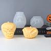 Halloween Skull Pumpkin Silicone Candle Mold 3D Monster Pumpkin Gypsum Handicraft Resin Mold DIY Soap Chocolate Baking Tools