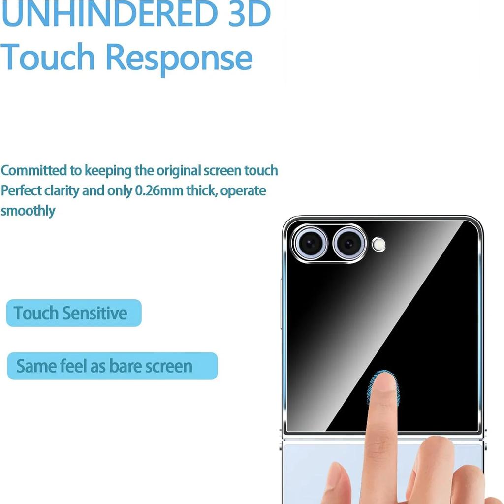 Flip 7 Gehärtetes Glas Displayschutzfolien Innen & Rückseite & Kamera Vollabdeckung Folien für Samsung Galaxy Z Flip 7 Schutzhülle