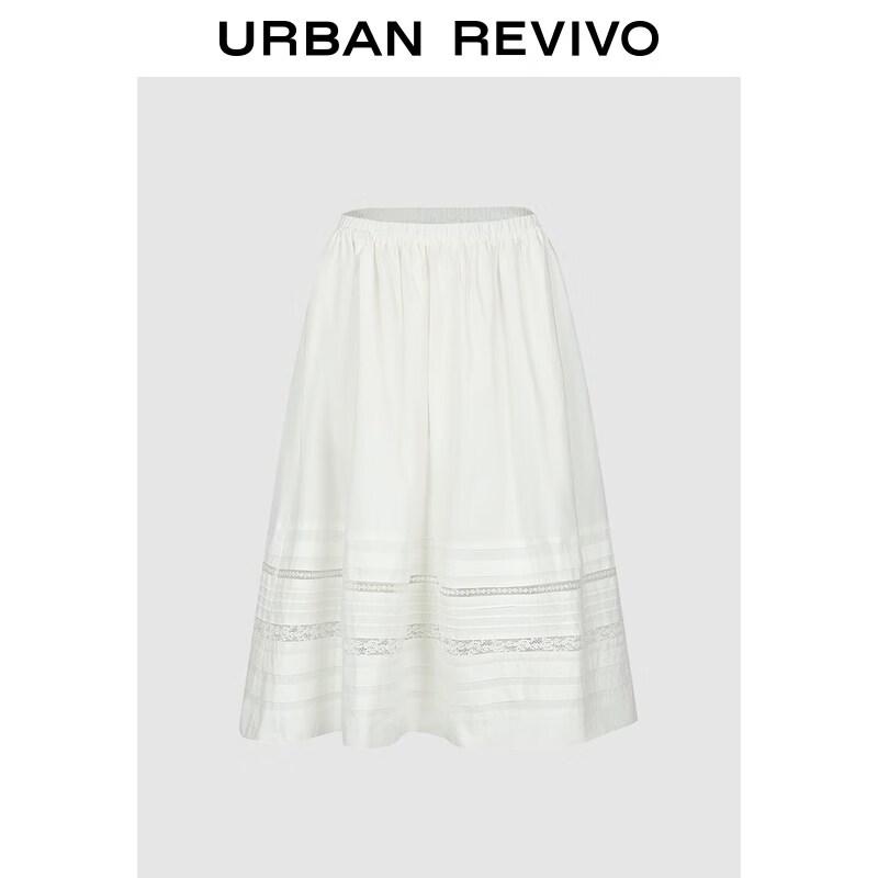 UR 2026 Spring Women s Lace Patchwork Skirt M