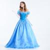 Elegant Cinderella Costume Dress For Women Perfect For Halloween Parties And Events