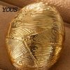 Comfortable Earrings 1 Pair Vintage Chunky Gold Plated for Women, Textured Geometric Jewelry Half Ball Stud Earrings, Minimalist Oval Round