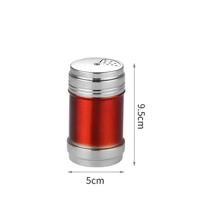 Stainless Steel Salt Spice Sugar Pepper Flavour Bottles Shaker, Airtight, Rotatable Seasoning Shaker, Kitchen Gadget
