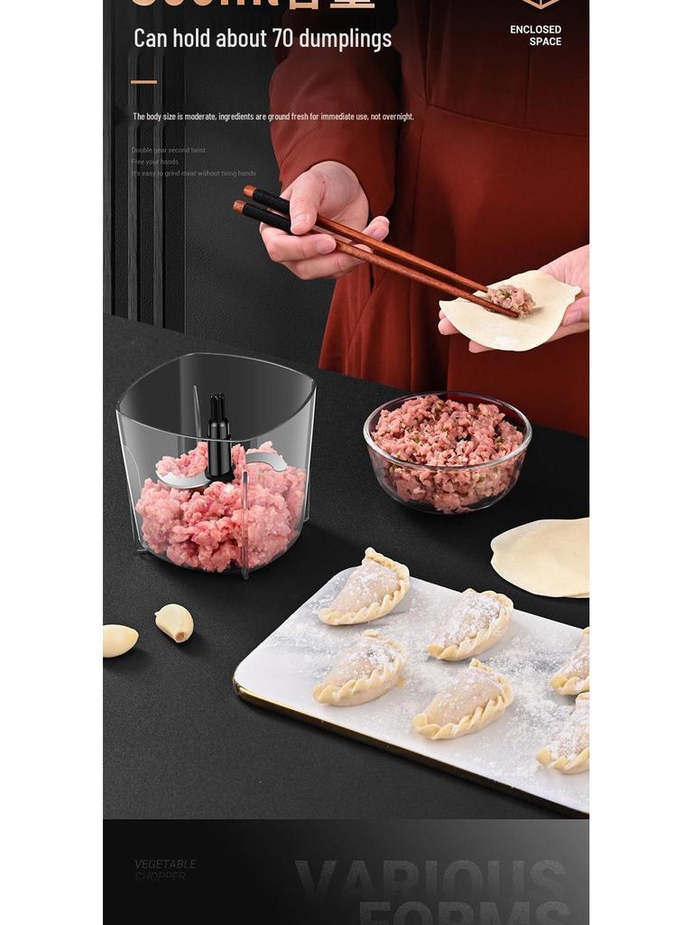 Portable Stainless Steel Multi-Functional Meat Grinder & Juicer Mini Food Processor