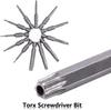 12pcs Torx Screwdriver Bit Set, Magnetic 1/4" Hex Shank,Tamper-Resistant Star Drill Bit Set, 2" Long Bit T5-T40(50mm)