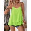 Strapless Sleeveless Double-layer Flowing Suspender Summer Fashion Comfortable Versatile Loose Casual Women Vest