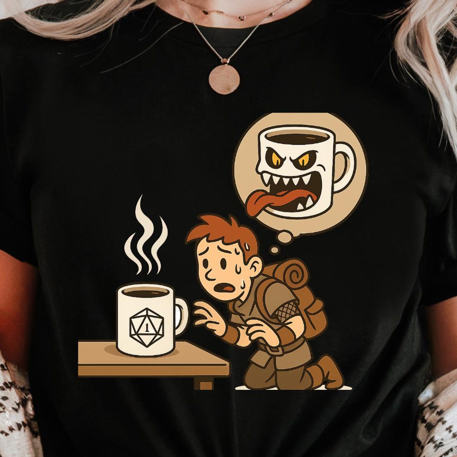 Definitely Not a Mimic Tee | Funny RPG Shirt | Dungeon Coffee 3XL