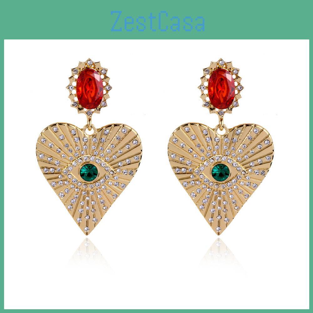 Fashionable Heart Shaped Alloy Stud Earrings For Women Ideal For Urban Style