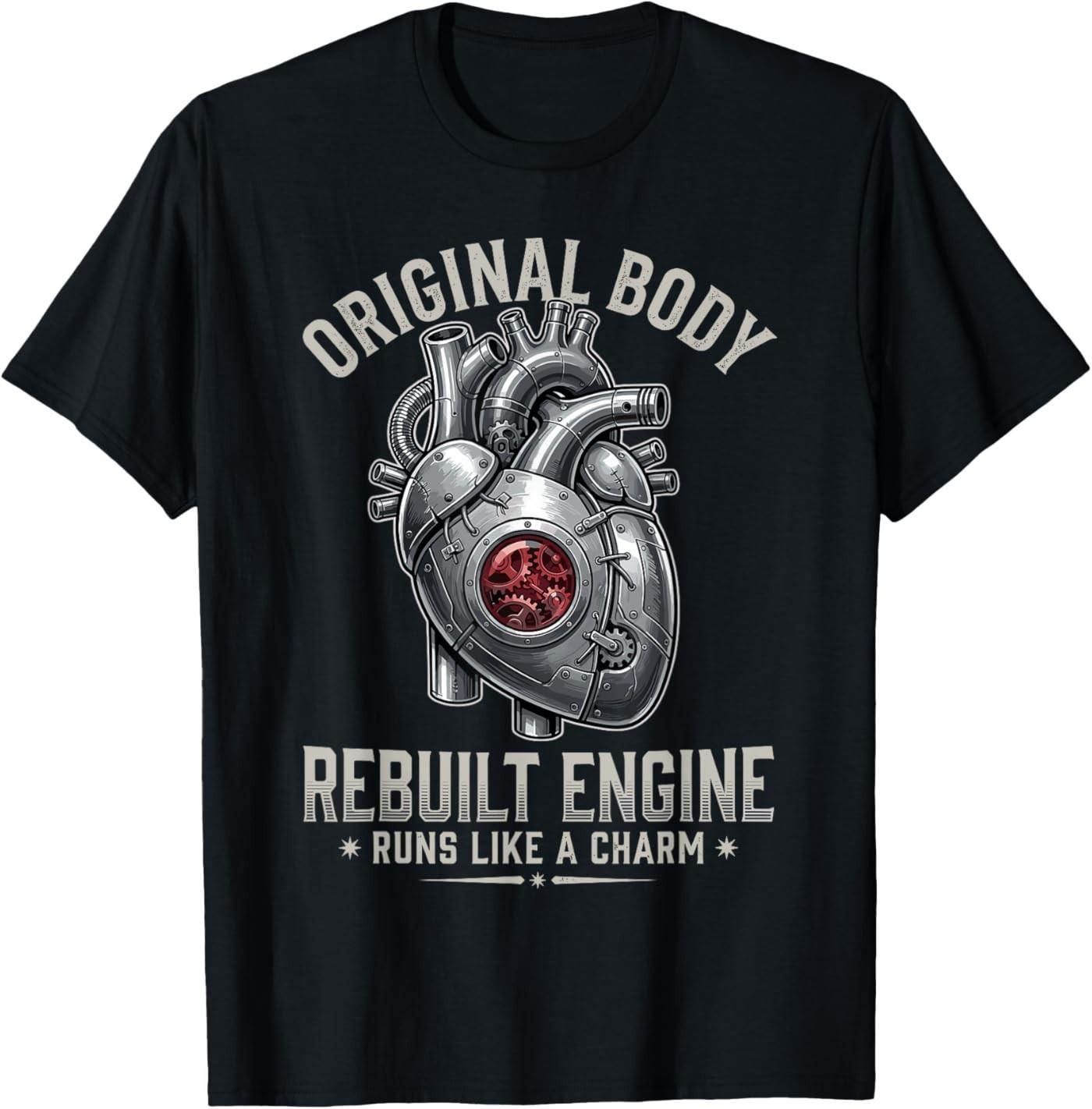 Funny Open Heart Surgery Art for Men Women Heart Surgery T-Shirt M