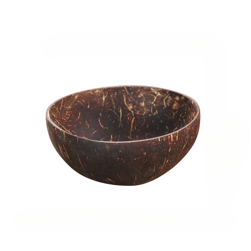 

1 шт. Натуральная кокосовая миска, деревянная посуда, фруктовый салат, лапша, рис, миска, креативная кокосовая скорлупа, кухонная декоративная столовая посуда