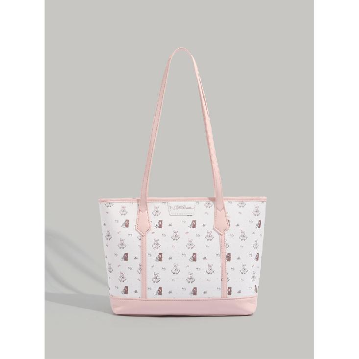 Niche Design Cute Tote Bag for Girls Large Capacity Handbag Commuting Outgoing Student Cartoon Shoulder Bag for Women