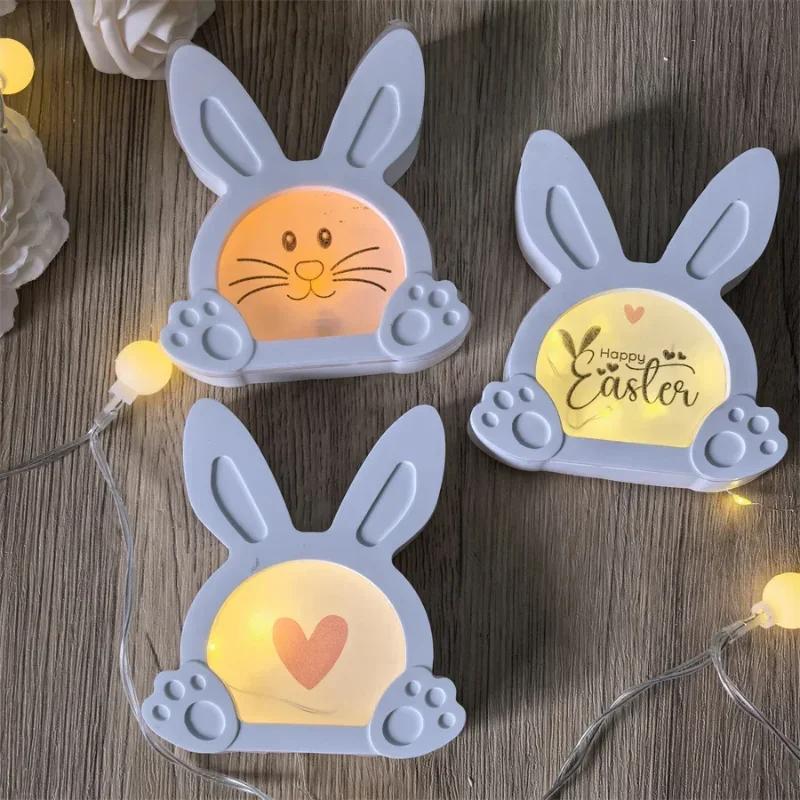 2026 Latest Models DIY Rabbit Storage Box Silicone Molds for Easter Decorative Lamps Resin Craft Ornament Making Plaster Cement