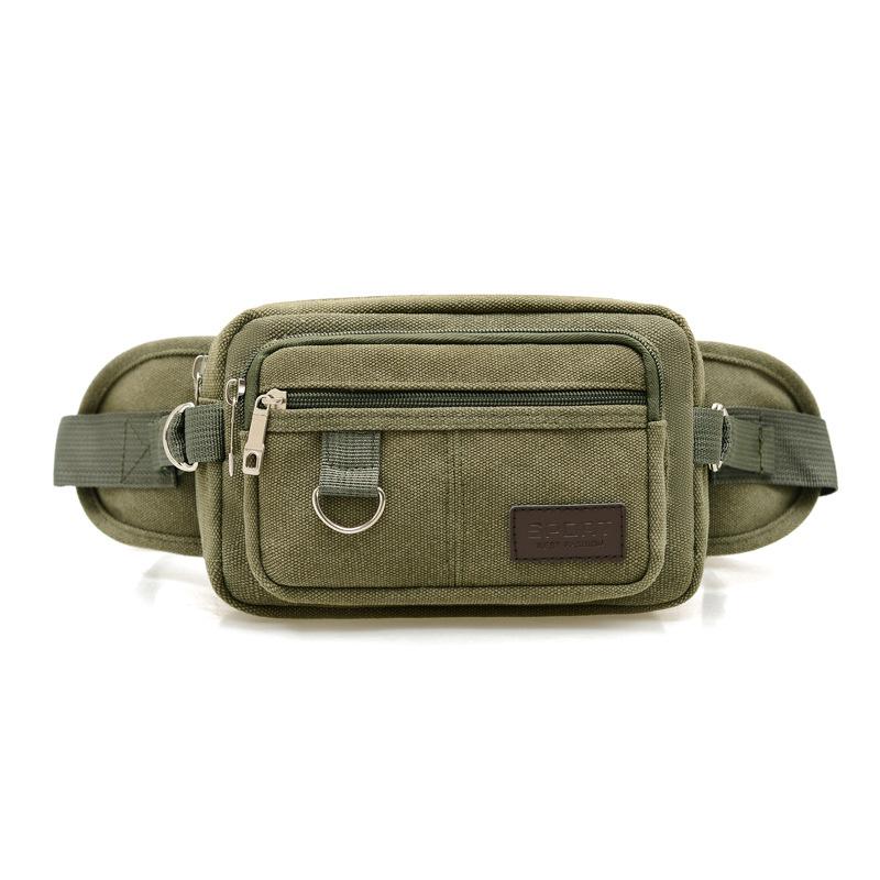 Men's New Chest Bag Simple Commuter Canvas Fashion Purse Large Capacity Light Out One Shoulder Messenger Bag.