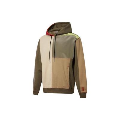 Puma Color Block Pullover American Style Hoodie Men Hoodies Grape-Leaf-Green 532086-02