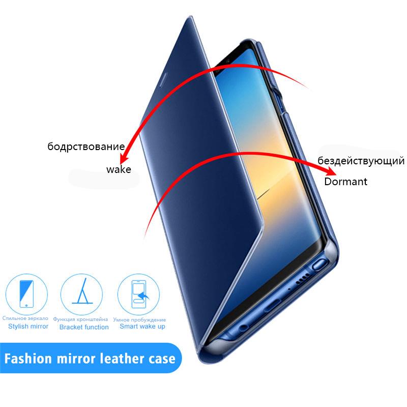 Mirror View Smart Flip Case For Samsung Galaxy S24 Plus S23 Ultra S22 5G original Magnetic fundas S 24 23 22 Leather Cover shell