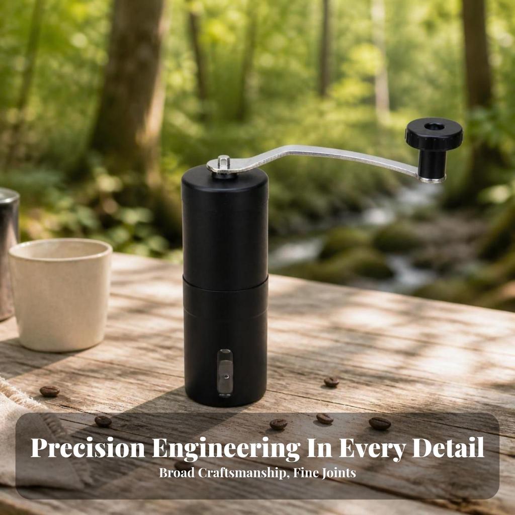 Manual Coffee Grinder Adjustable with Hand Crank Mini for Travel