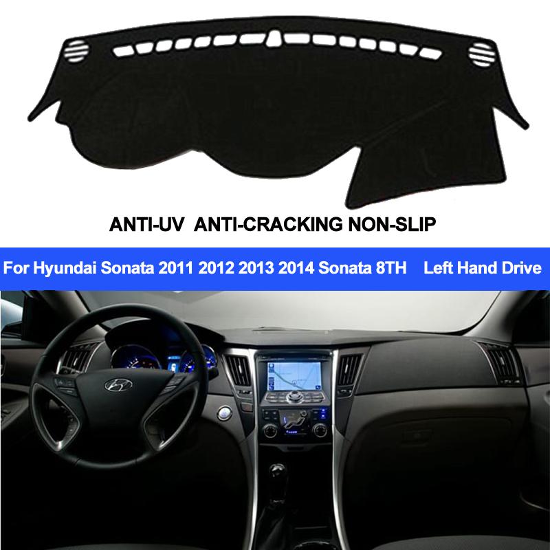 TAIJS Car Dashboard Cover For Hyundai Sonata 2011 2012 2013 2014 Sonata 8 Dash Mat Dashboard Pad Carpet Anti-UV Anti-slip