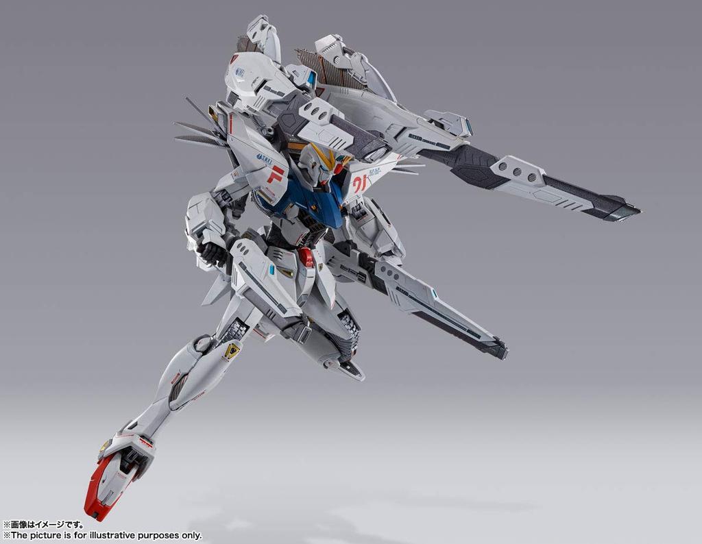 TAMASHII NATIONS METAL BUILD Mobile Suit Gundam F91 Gundam F91 CHRONICLE WHITE Ver. Ca.. 170 mm große, bewegliche Figur aus ABS, PVC und Druckguss, bemalt