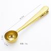 Gold Silver Multifunction Kitchen Supplies Coffee Scoop With Clip Stainless Steel Tea Measuring Cup Scoop Spoons