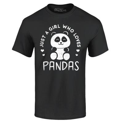 Nur ein Mädchen, das Pandas liebt Panda Bär T-Shirt Nur ein Mädchen Shirts