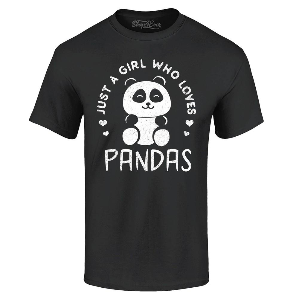 Just A Girl Who Loves Pandas Panda Bear T-shirt Just a Girl Shirts
