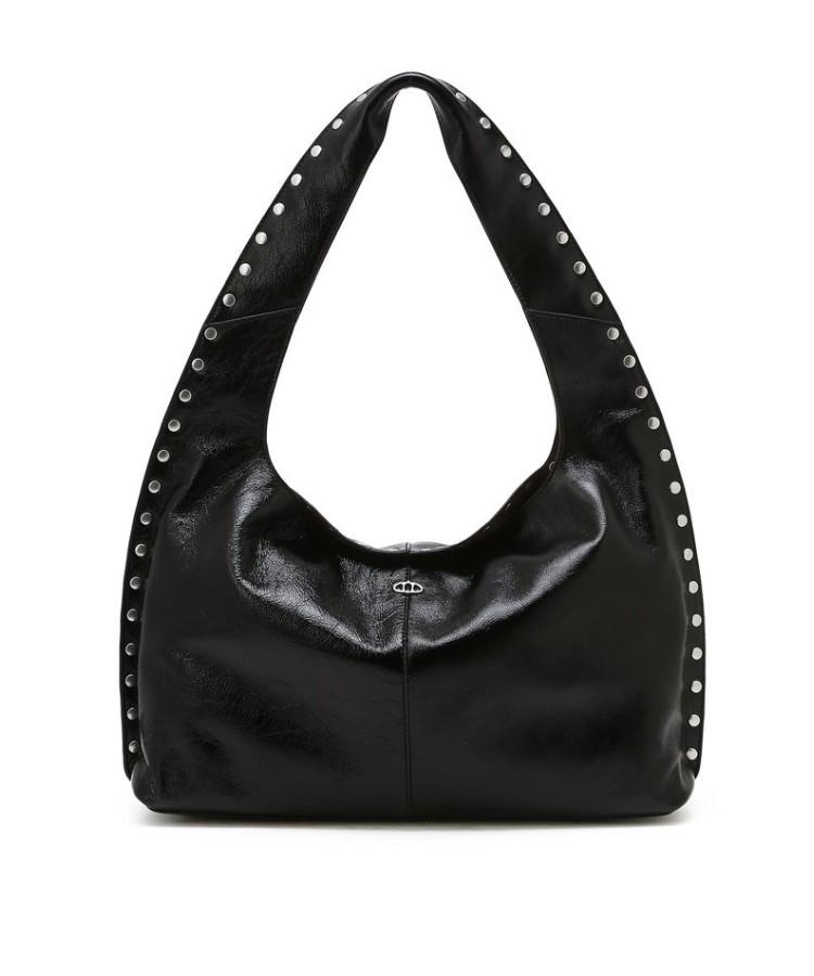 Athe Vanessabruno [Maron Soft] Black Studded Marron Soft Shoulder Bag M Aaba6E461Bk